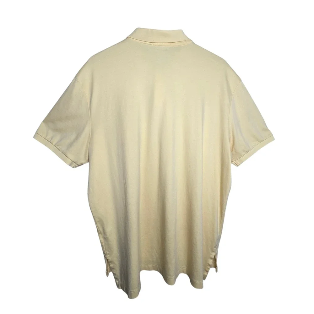 Polo Ralph Lauren Mens Yellow Pima Cotton Polo Shirt XXL Soft Touch Short Sleeve